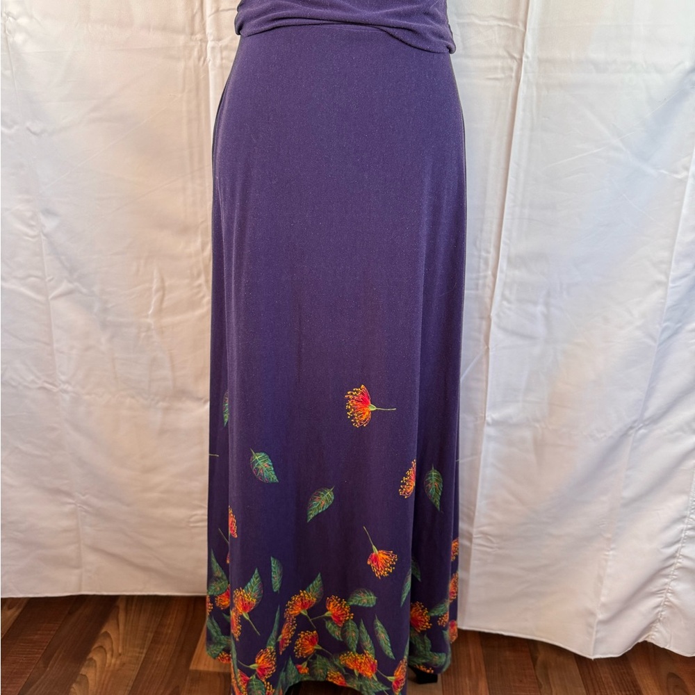 Lularoe Dipped Floral Purple Maxi Skirt